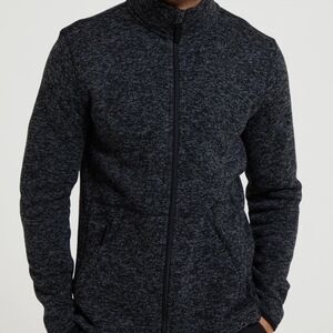 Men's Charcoal Zip-Up Sweater